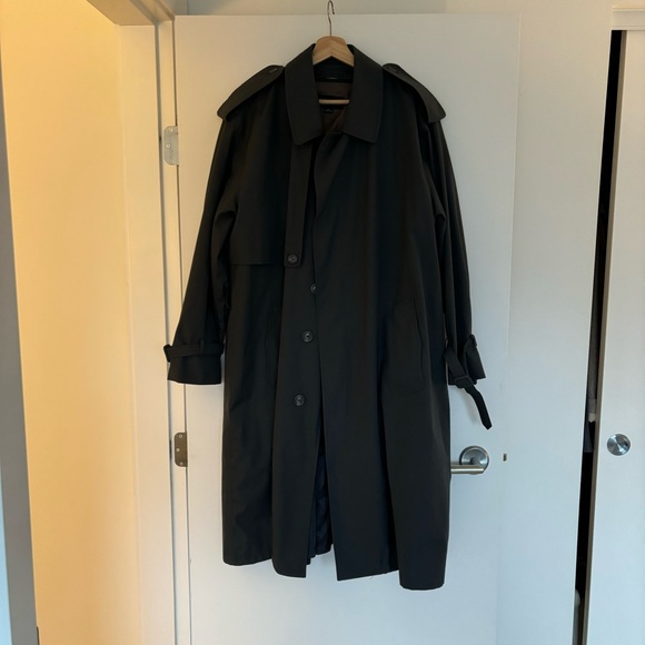Vintage Navy Grey Trench Coat - Picture 1 of 3
